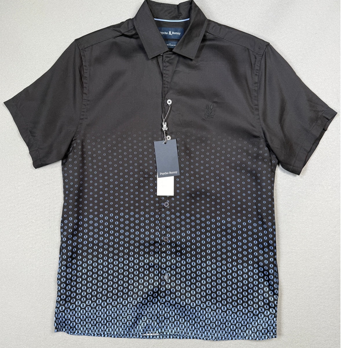 Psycho Bunny Bendigo Regular Fit Shirt, Blue 4/Small $110